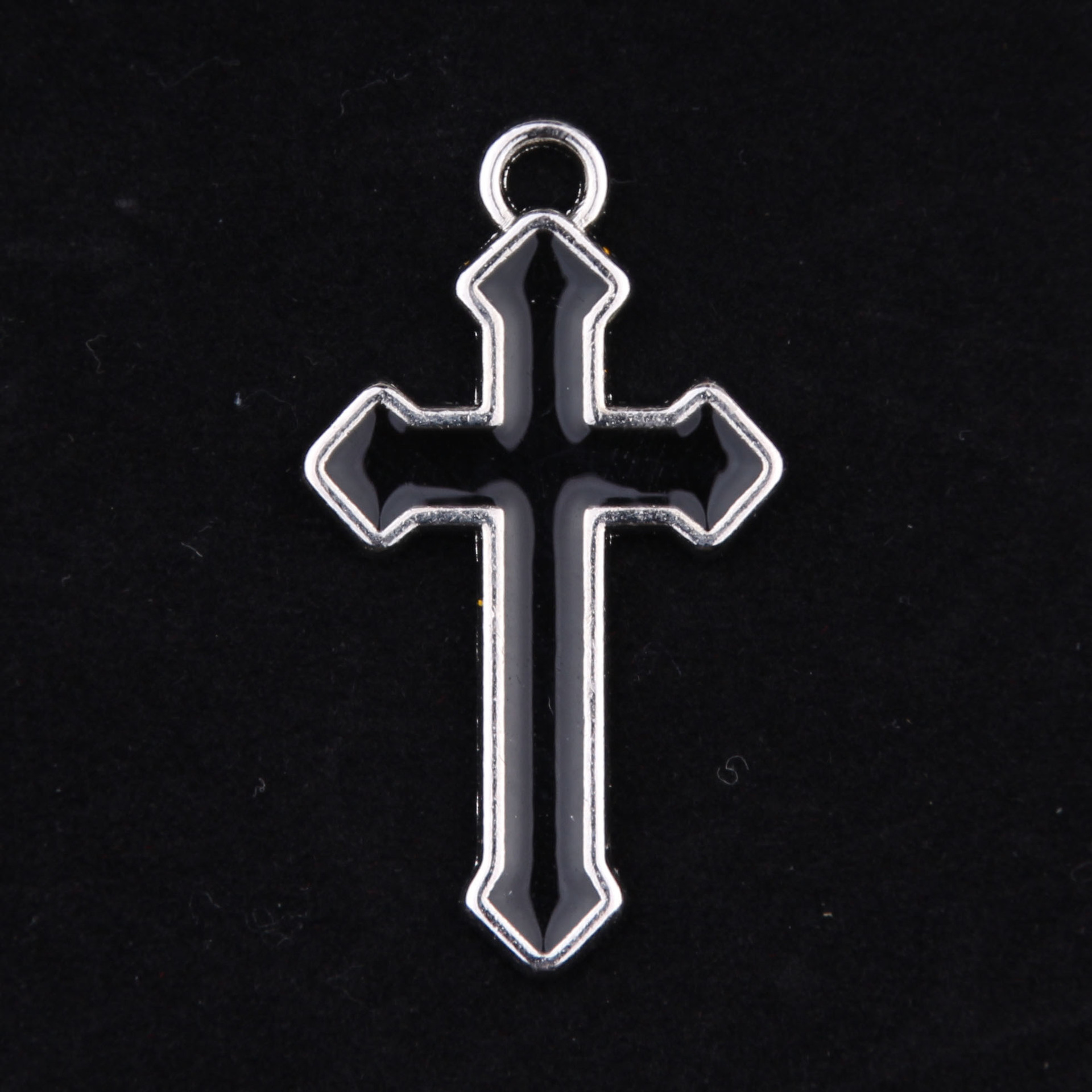 日韩ins原宿风 街头网红土酷暗黑哥特洛神镂空十字架项链男女配饰