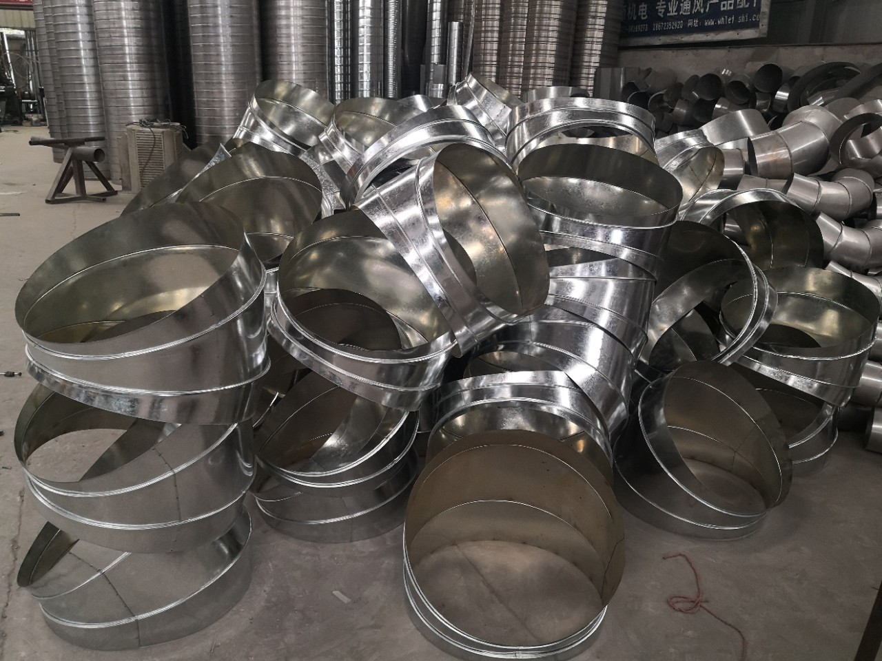 空调集风箱方变圆软管接头中央空调出风口白铁皮风管接口