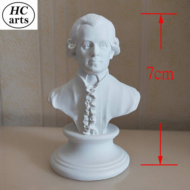 7cm音乐家莫扎特迷你小树脂仿石膏头像欧式人物手办摆件美术用品