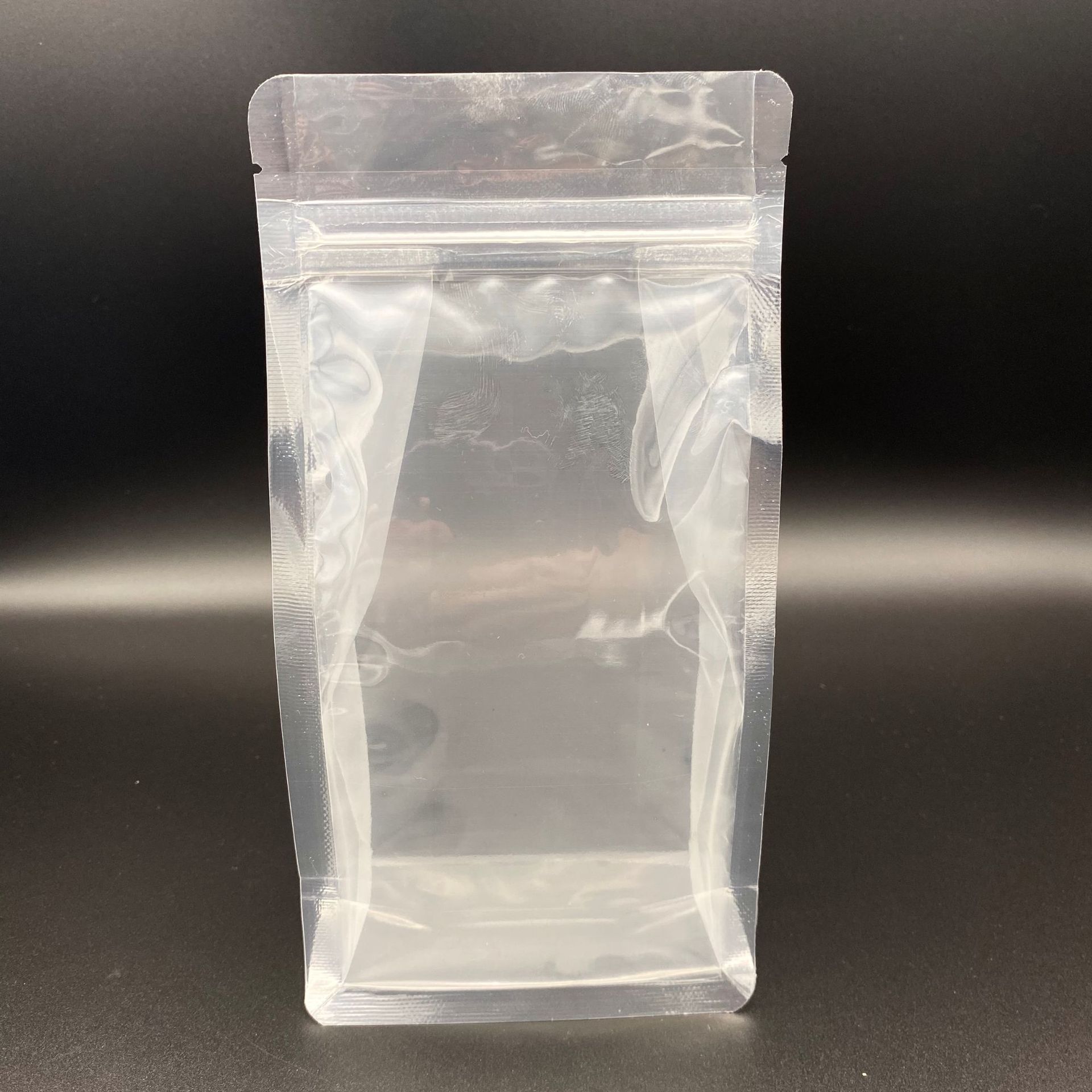 【现货】透明磨砂八边封自立自封袋 食品塑料袋密封加厚pe包装袋
