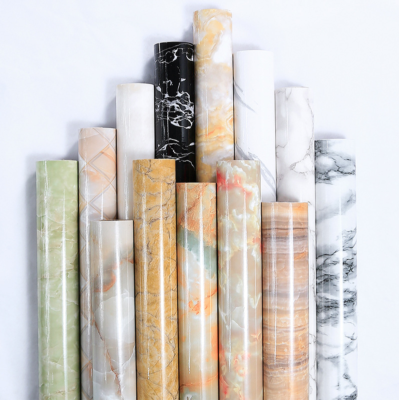 仿大理石贴纸自粘厨房防油防水墙贴加厚客厅家装电视背景墙壁纸