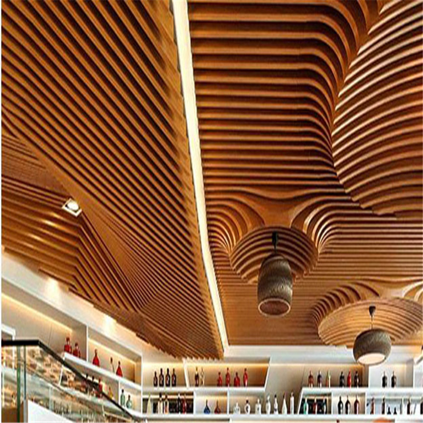 铝方通型材吊顶材料厂家直销木纹铝方通办公室u型槽铝方管批发