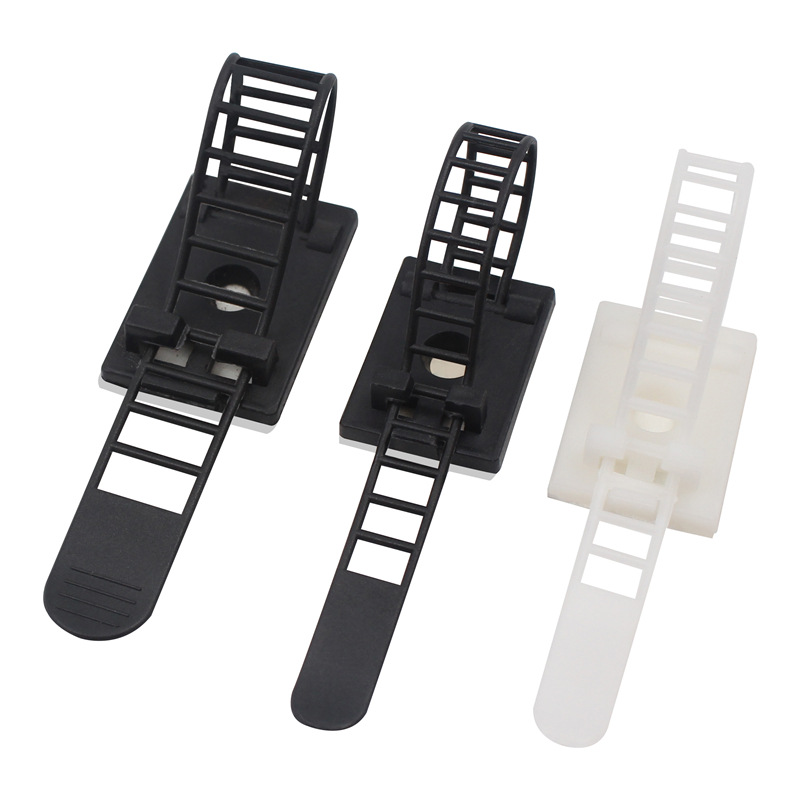 可调式扎带电源线扣 act17/22粘式电线网线布线理线夹 配线固定座