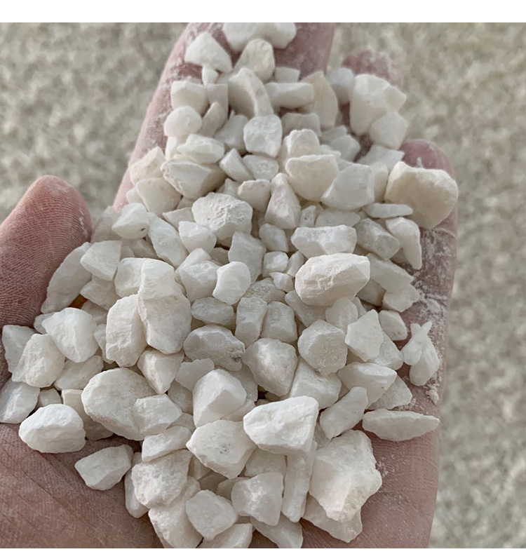 厂家批发园艺白色小石子 白色机制水洗石 多肉铺面 造景 装饰用石
