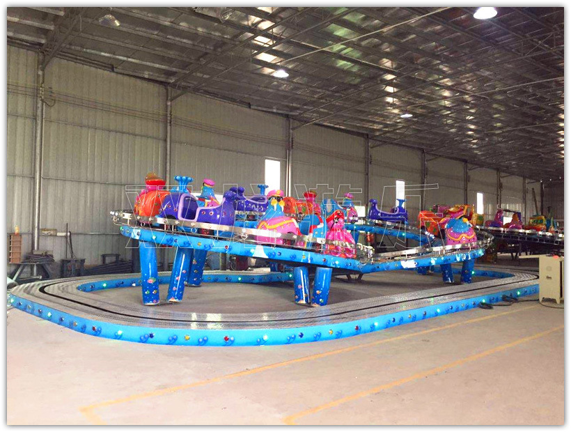 供应双环迷你穿梭 热门轨道儿童游乐设备 儿童爬山车