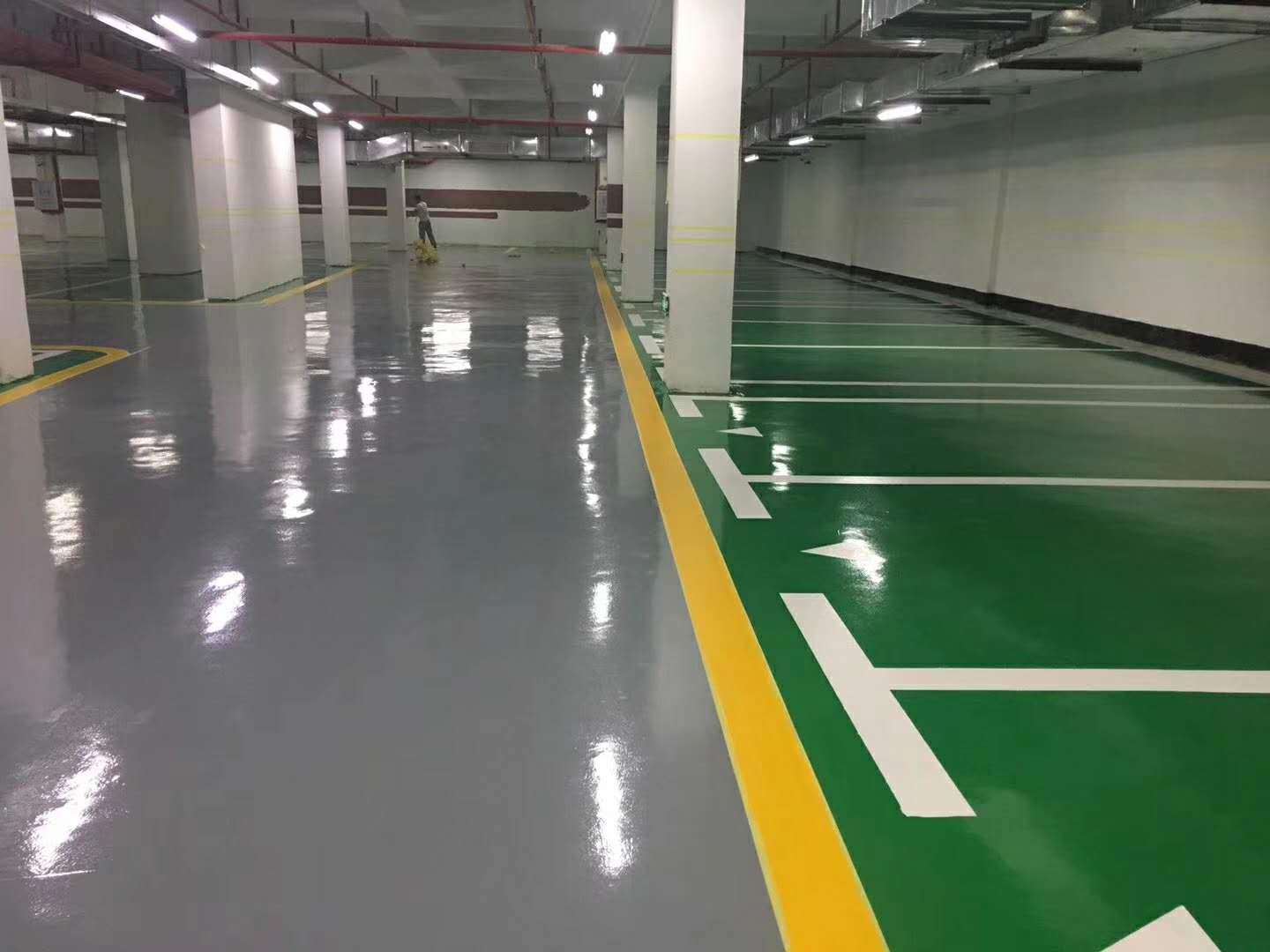 环氧树脂地坪漆工厂车间水泥地面环氧自流平地坪漆施工