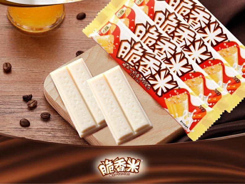 德芙脆香米奶香白牛奶巧克力576g整盒24g*24条散装儿童夹心糖果棒