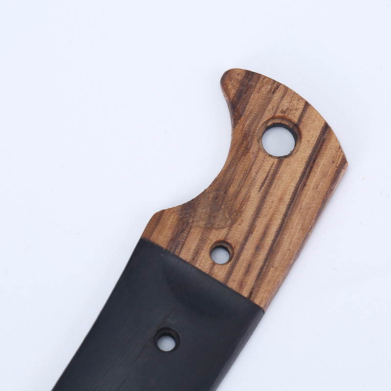 黑檀厨房小刀 双色粘贴小刀手柄 菜刀把手工具配件通孔木刀柄加工