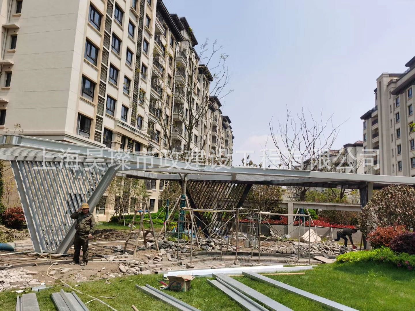 厂家定制钢结构景观艺术廊架施工 园林小区欧式中式廊架制作-阿里巴巴