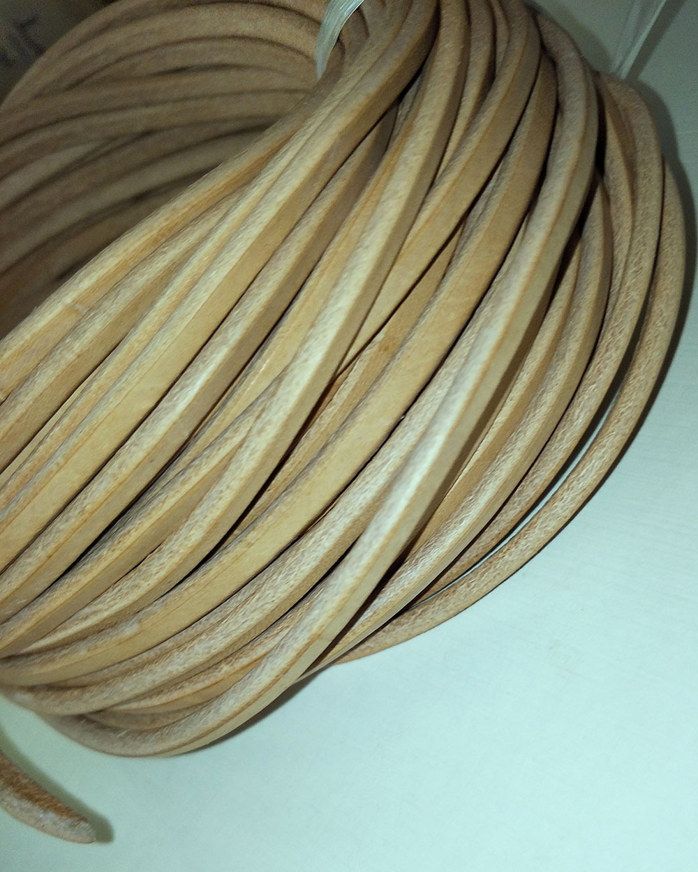牛皮绳z皮绳半圆牛皮绳修边椭圆光滑一层5毫米4毫米3毫米定做
