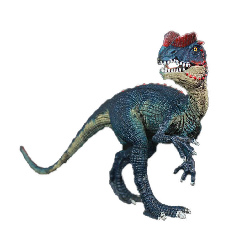 实心仿真恐龙模型侏罗纪双冠龙双脊龙模型塑料儿童玩具礼物摆件
