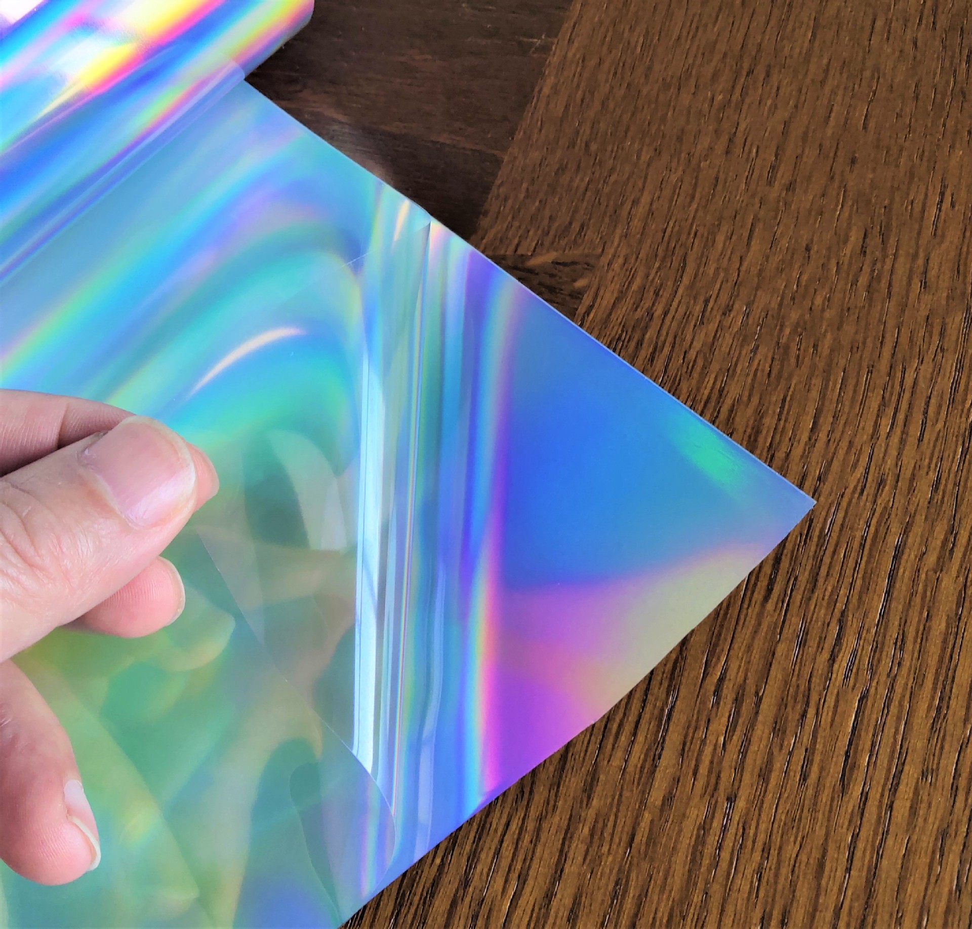 七彩镭射不干胶/抖音刻字贴/七彩刻字贴