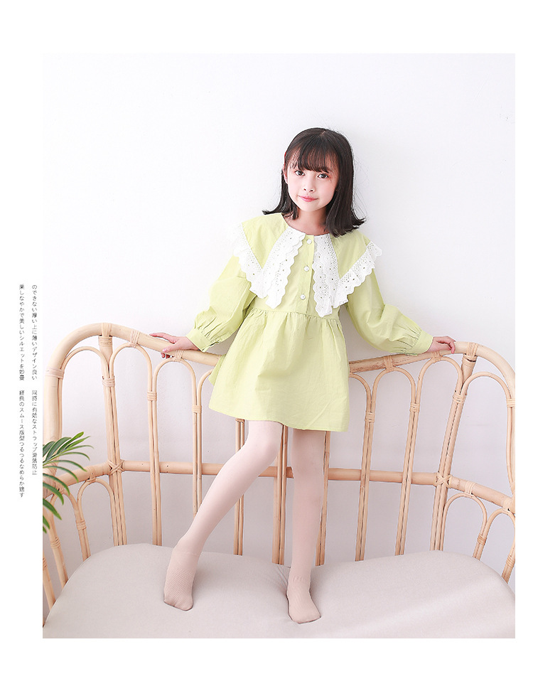 厂家批发儿童连裤袜春夏季薄款防滑舞蹈袜白色高弹女童打底裤袜子