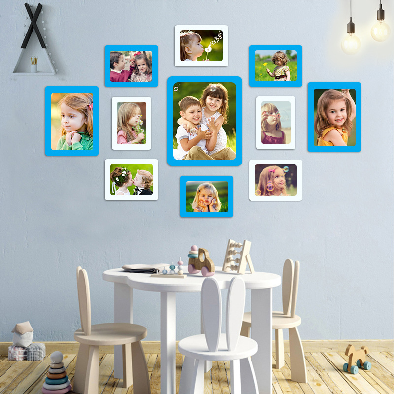 Photo Frame Photo Wall Award Hollow Display Frame Display Frame Pvc Photo Frame Diy Modern Simple Plastic Magnetic Photoframe