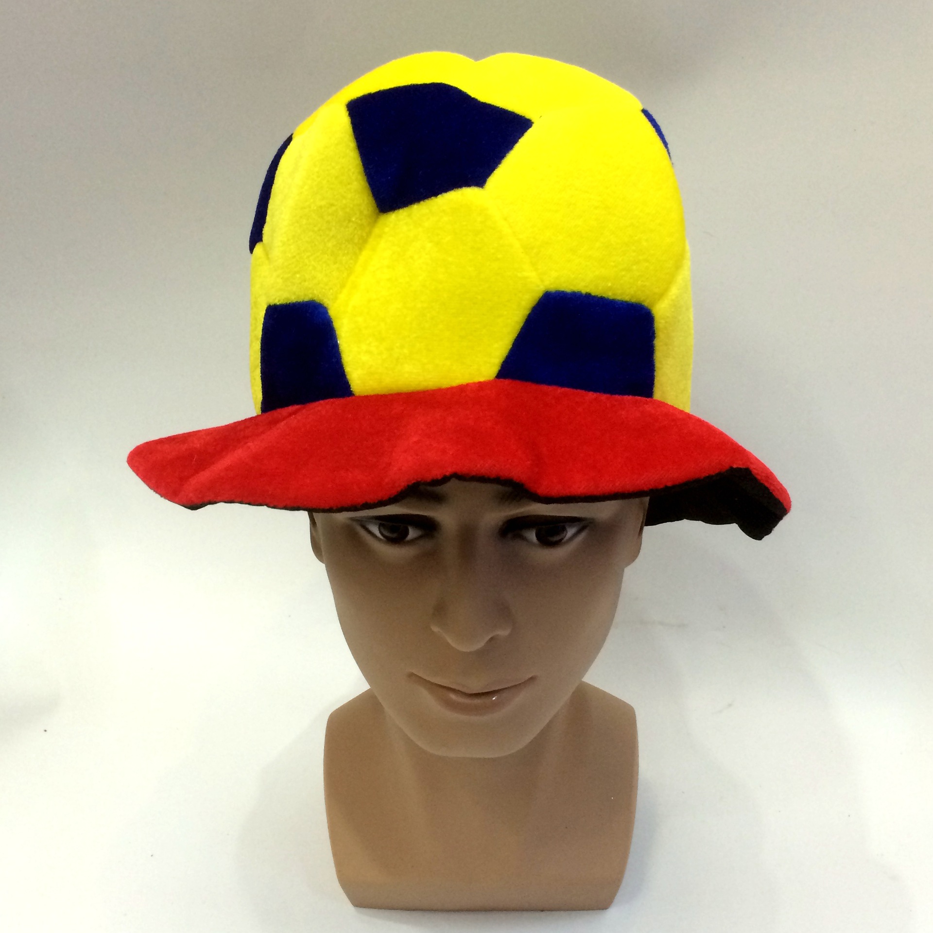 欧洲杯足球帽外贸西班牙红黄世界杯足球footballhats球赛事帽子