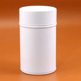 圆形纯白色茶叶铁罐 纯色空铁盒包装 马口铁盒包装罐江苏印铁制罐
