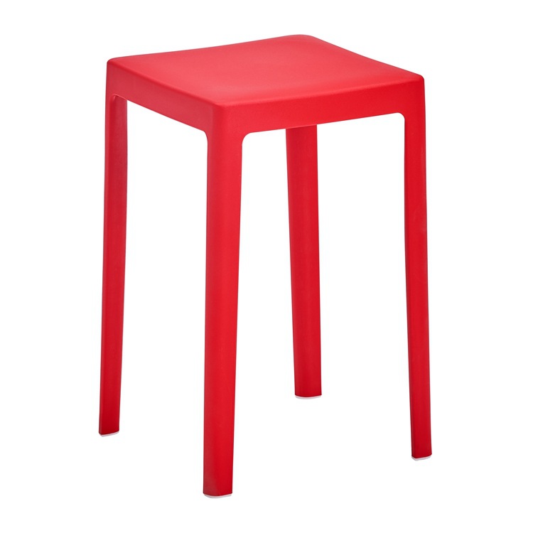 Plastic Stool Home Stacking Fashion High Leg Dining Stool Shoe Changing Stool Restaurant Restaurant Stall Square Bench