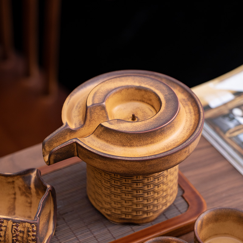 陶瓷茶具套装五谷丰登田园风10头茶具茶壶茶杯中秋节日房地产礼品