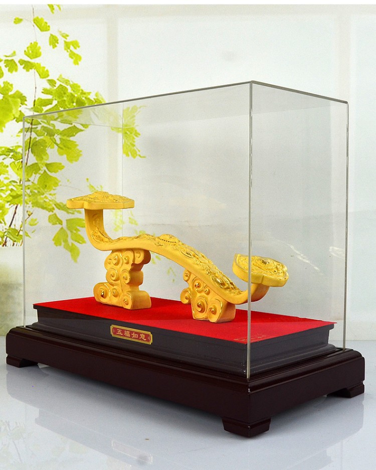 金如意摆件乔迁新居店铺开业结婚礼品祝寿礼物绒沙金客厅玄关摆件