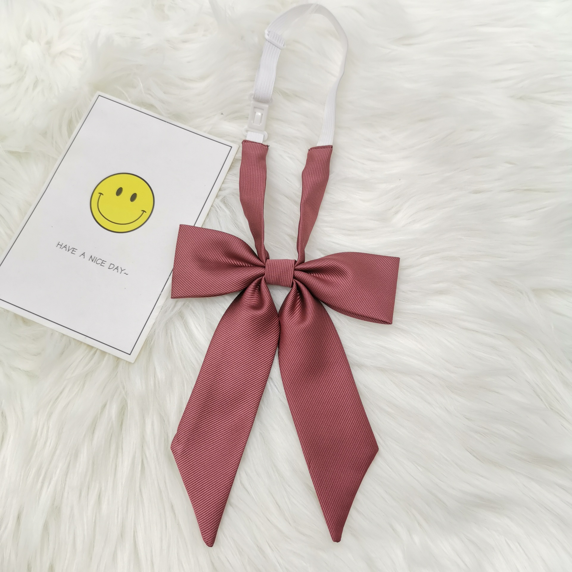 shindek原创jk领结 k长柄斜角 纯色领花女斜纹百搭制服衬衫配饰