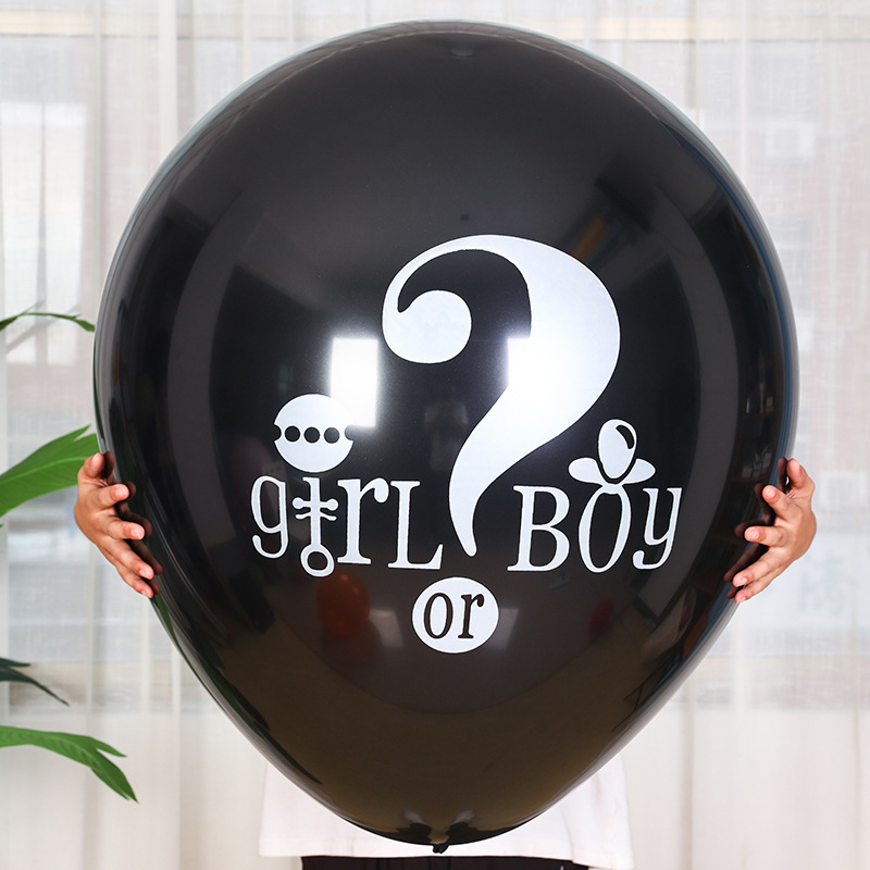 Black 36-Inch Boyorgirl Thick round Amazon Aliexpress Baby Gender Reveal Paper Balloon