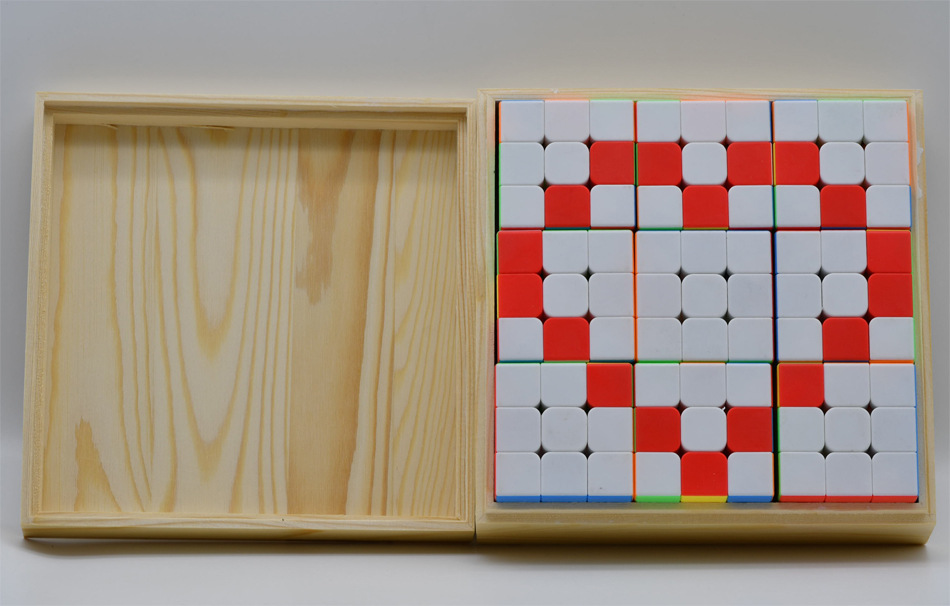 益智逗3x3魔方拼图木盒子6x6木盒 图案册