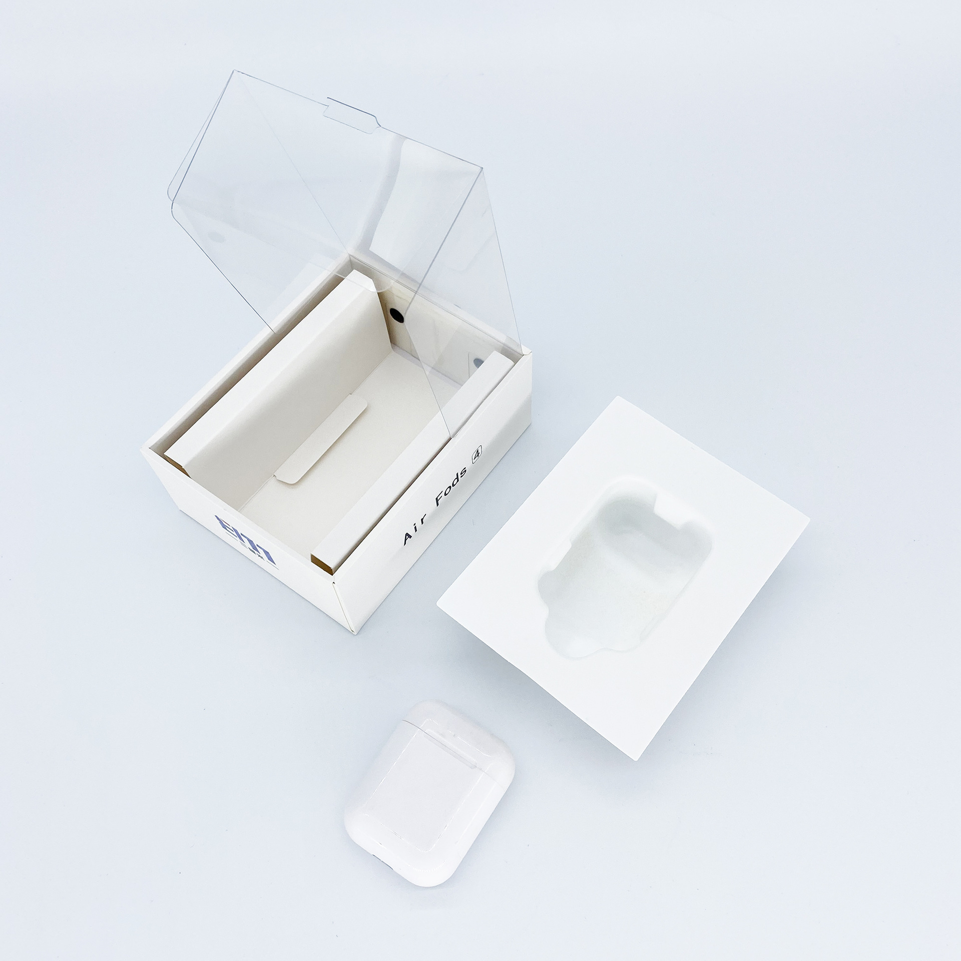 高档适用苹果airpods无线蓝牙耳机透明包装盒定制tws耳机包装盒