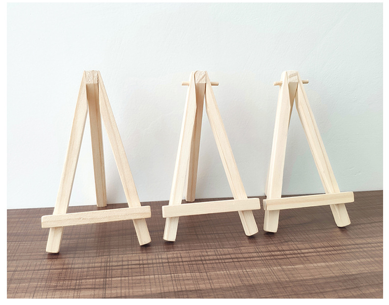 油画棒相框小画架迷你三脚架平板支架台式折叠木质幼儿园作品展示