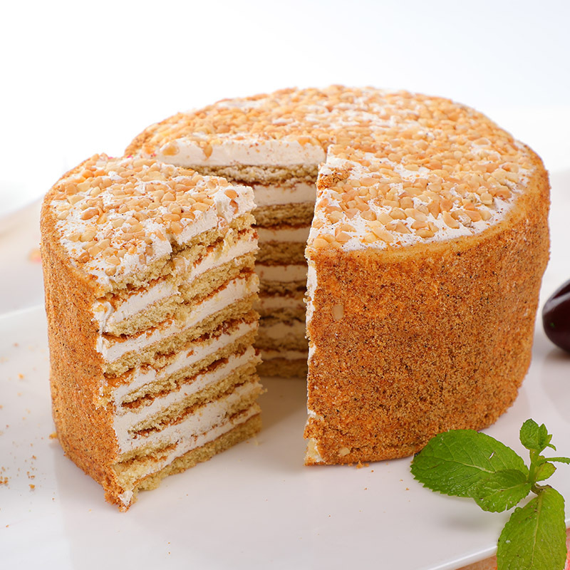 俄罗斯风味提拉米苏蜂蜜奶油蛋糕千层夹心糕点零食休闲网红早餐