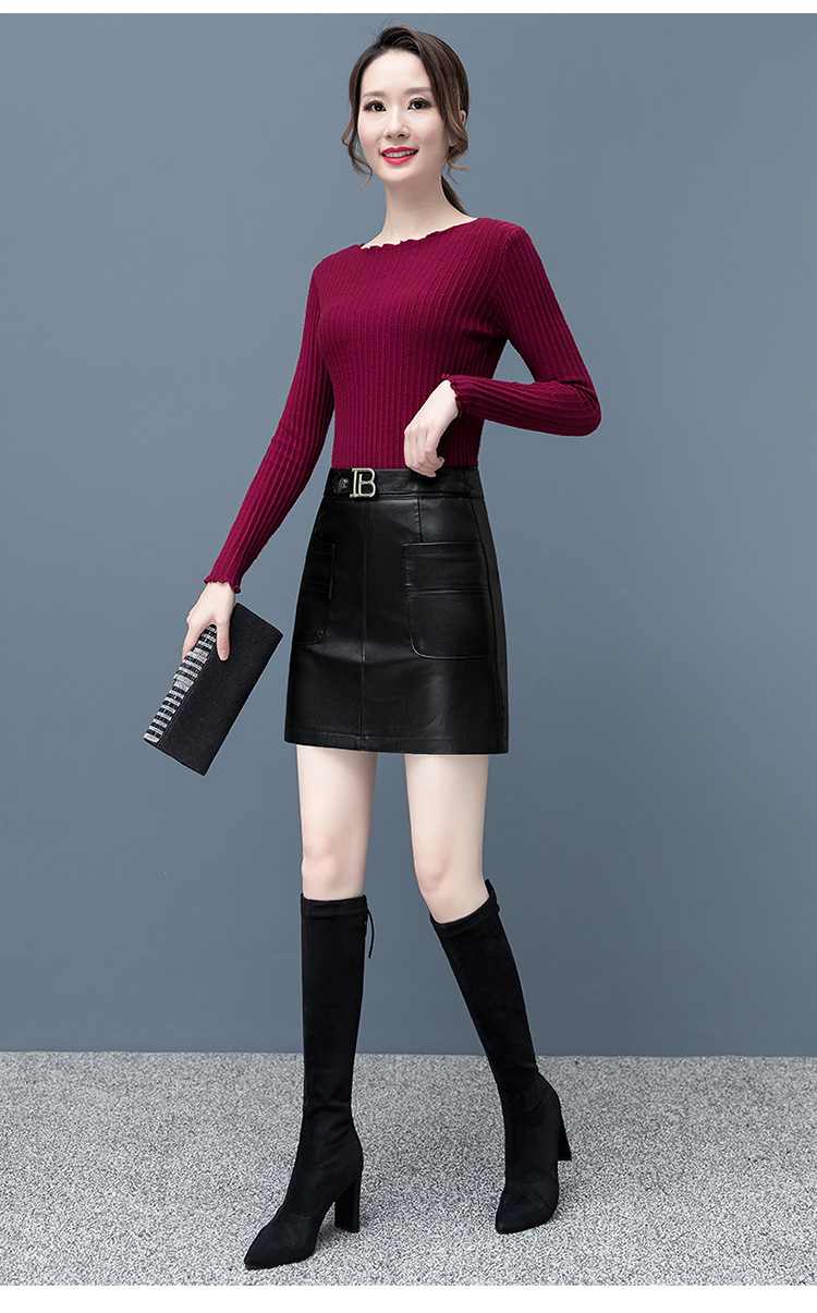 半身皮短裙女秋冬韩版2020年新款小皮裙显瘦女士皮u包臀时尚a字裙