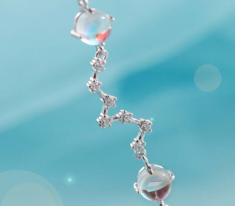 北极星手链日韩国ins创意简约个性学生幸运极光炫彩月光石手链女