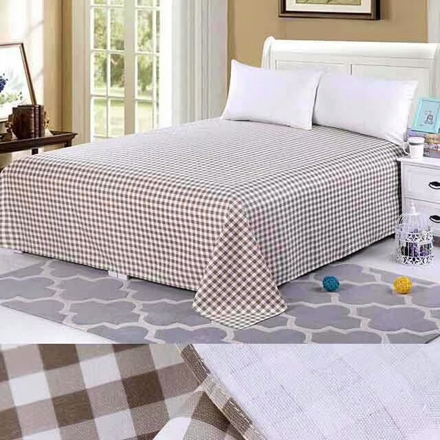 帆布床单被单三件套被套单人双人床单卡通花卉粗布床单被单批发