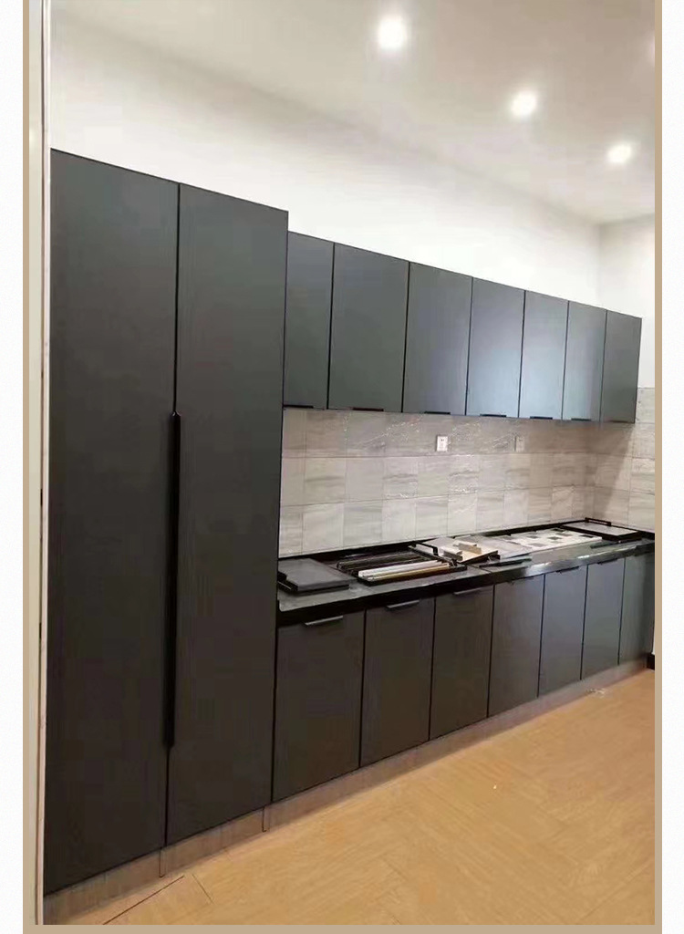 极简橱柜门 欧式铝合金橱柜门板 极简全铝橱柜门装修全铝家居定制