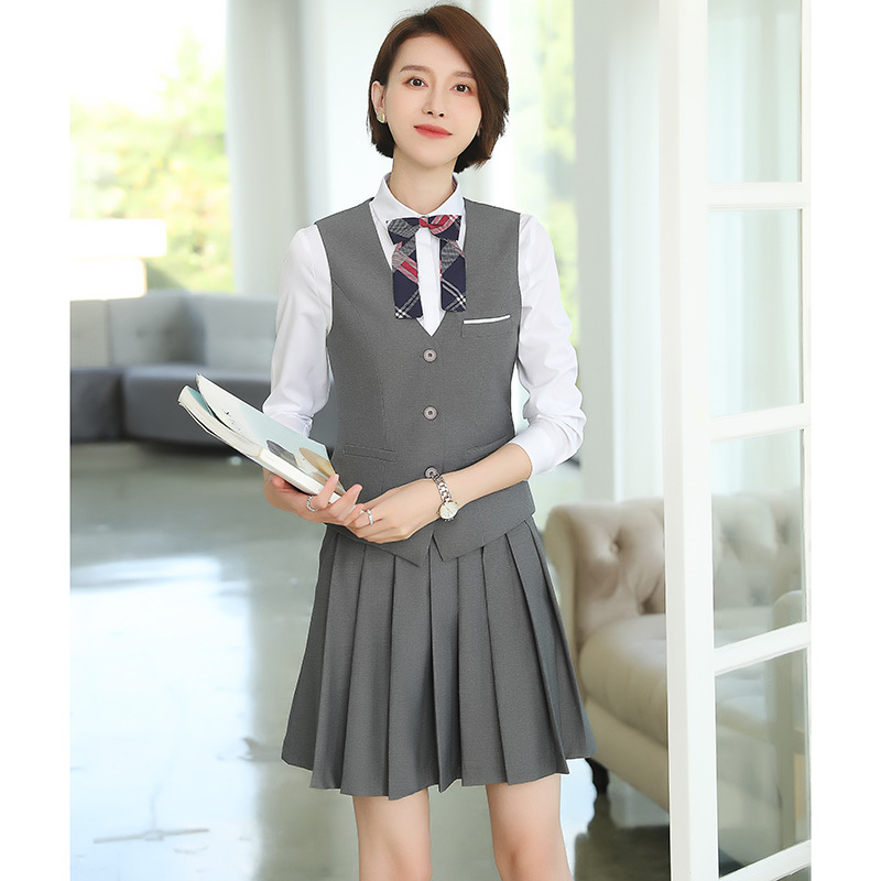 幼儿园园服面试幼师服装教育培训机构老师工作服女秋冬职业套装裙