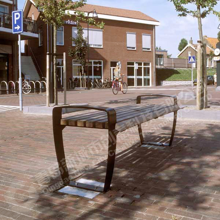 室外坐凳户外公园椅创意简约休闲长凳景观园林商场小区休闲钢木椅
