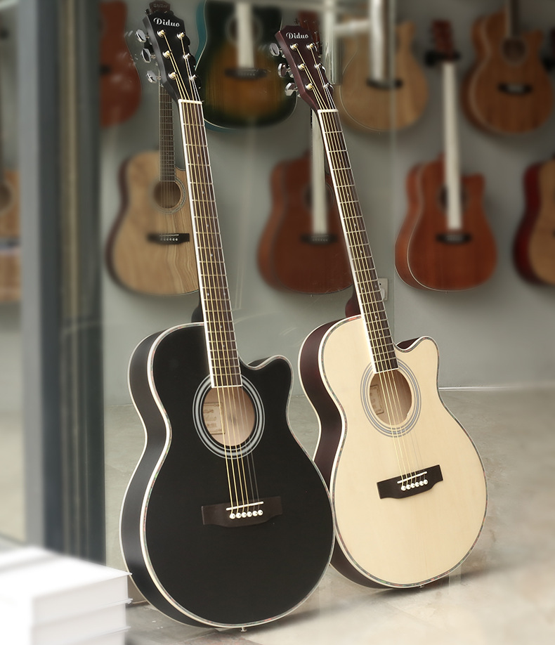 新款超薄桶40寸全椴木吉他学生民谣吉他guitar成人乐器木吉他jita