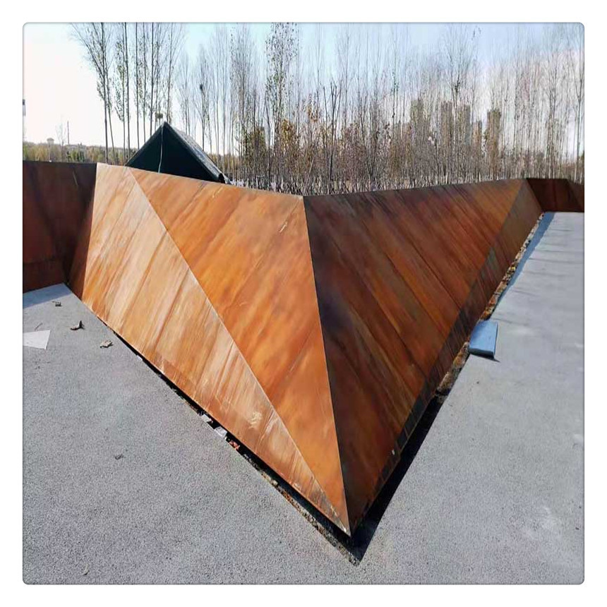 厂家供应红锈板耐候钢板园林用耐候钢板加工定制装饰雕钢