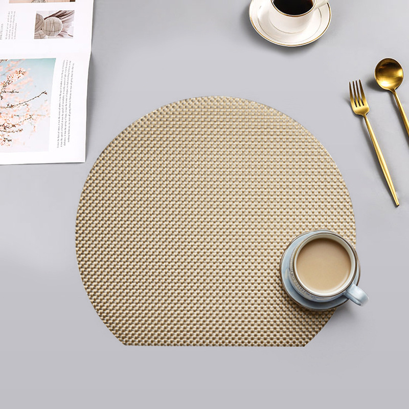 圆形欧式pvc餐垫酒店镂空特斯林西餐盘垫环保隔热餐桌垫杯垫定制
