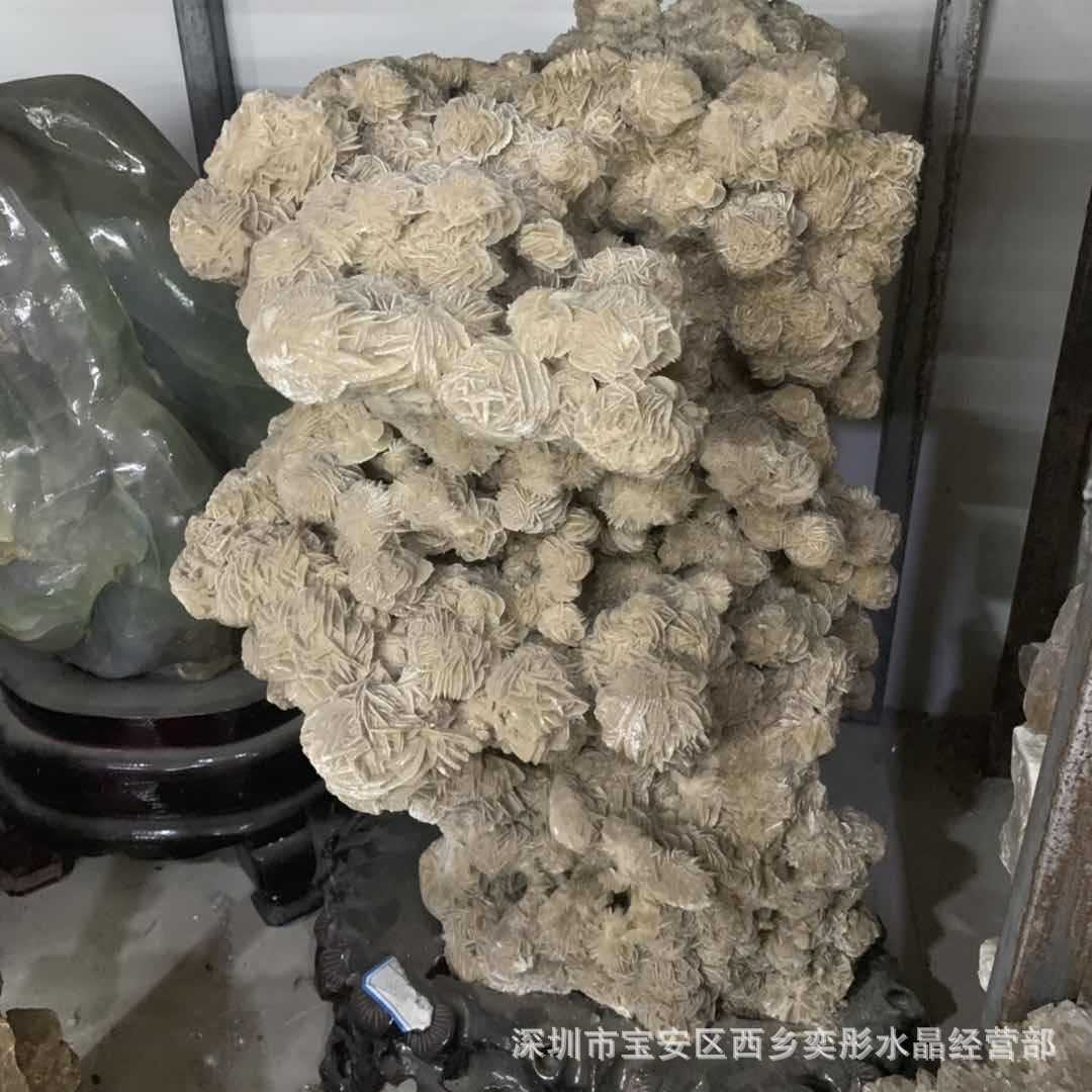 精品墨西哥沙漠玫瑰石 矿物晶体奇石头原石收藏品观赏