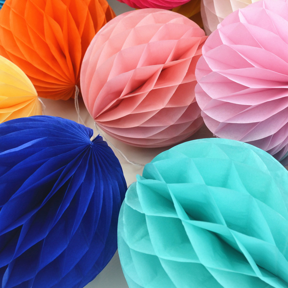 厂家现货多尺寸生日派对婚礼情人节装饰圣诞蜂巢球 蜂窝球拉花