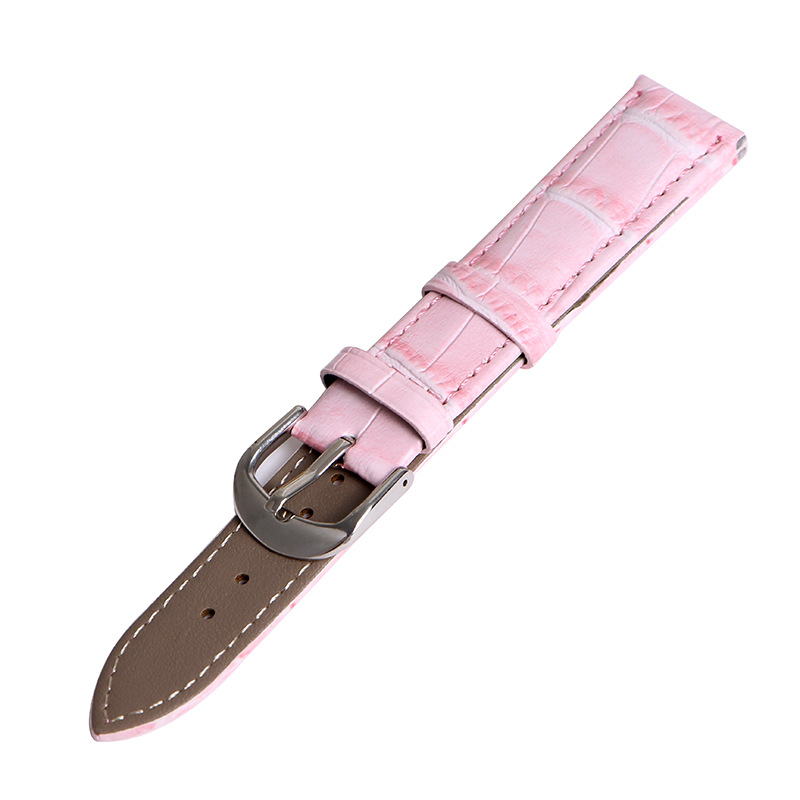 Watch Strap Small Cowhide Pattern Bamboo Strap Men's and Women's Watch Strap Color Leather Watch Strap 12-22mm Manufacturer