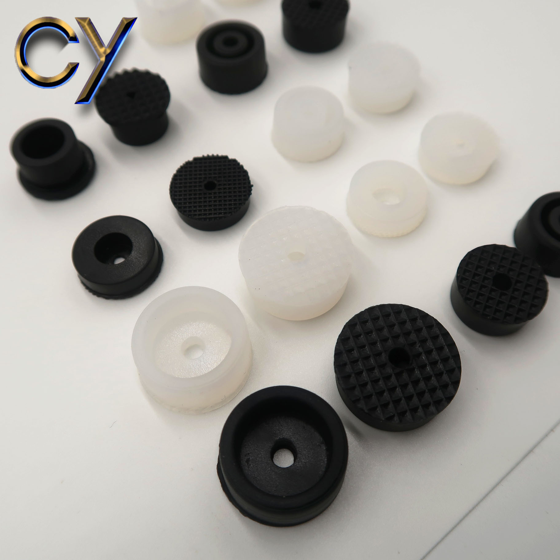 厂家直销硅胶脚垫电视冰箱减震硅胶圈垫网格防滑防撞橡胶脚垫