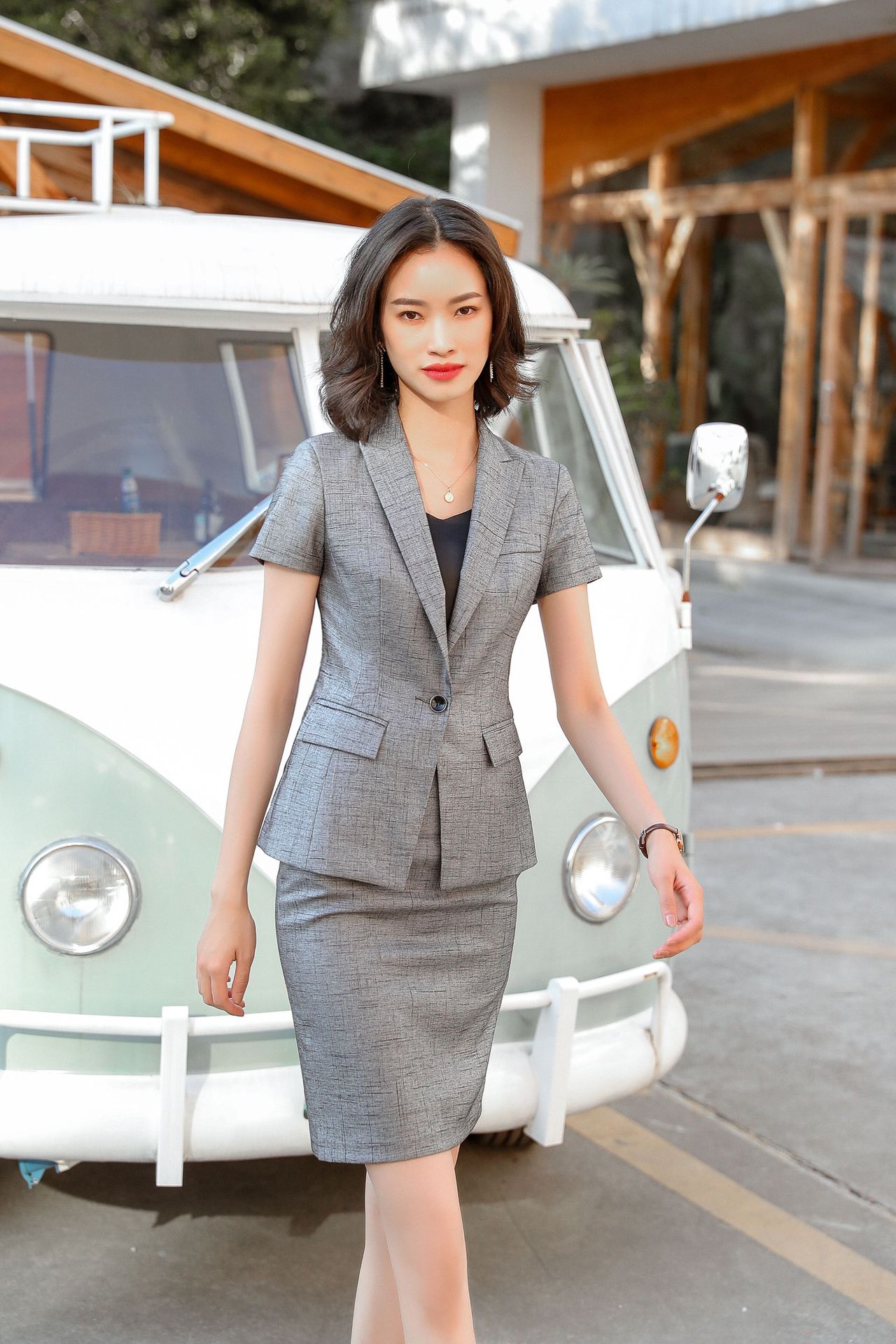 ol职业装女短袖西服套装夏季新款气质售楼部工作服女高端经理制服