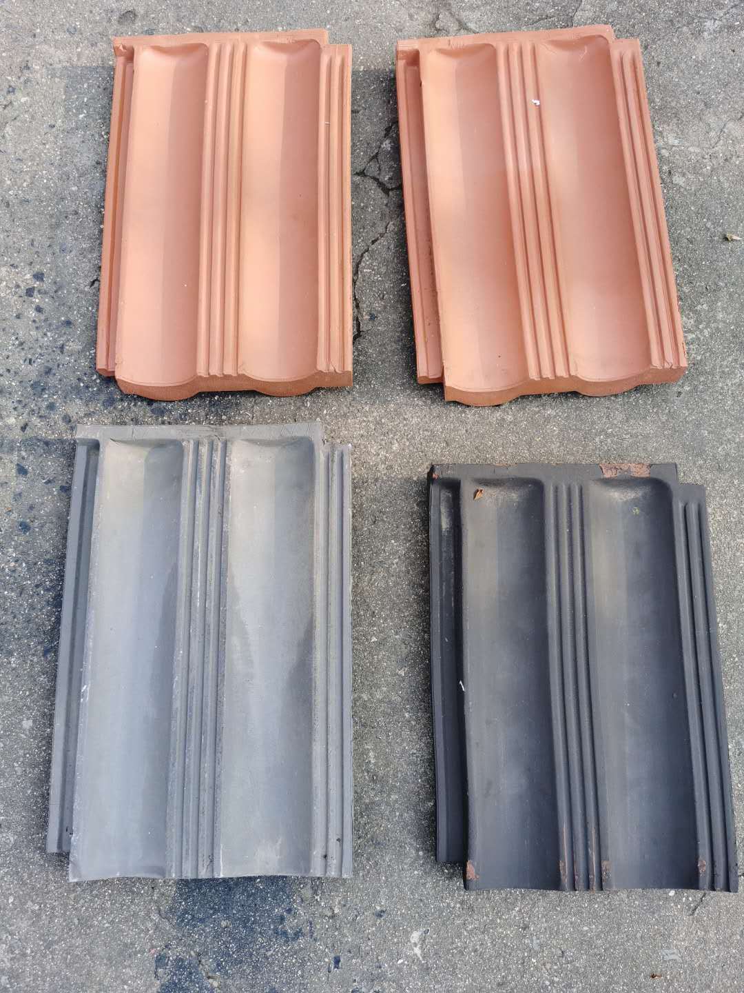 源头厂家纯粘土老式青灰平瓦砖红色陶土缸洋瓦古建屋面瓦
