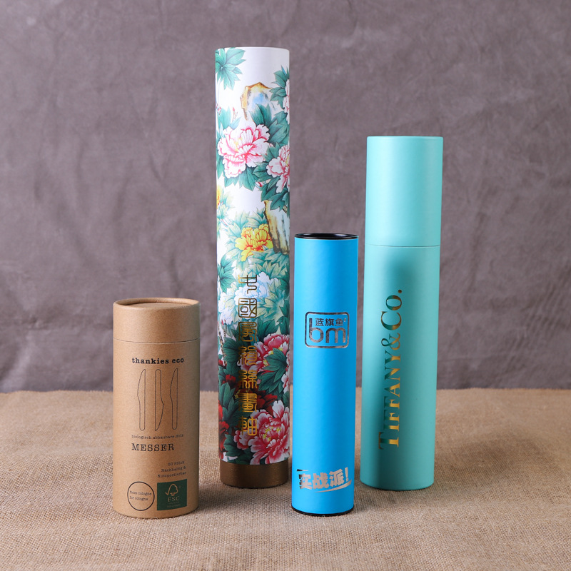 厂家定制红酒纸罐茶叶罐牛皮纸圆筒定做圆形食品纸筒保温杯包装