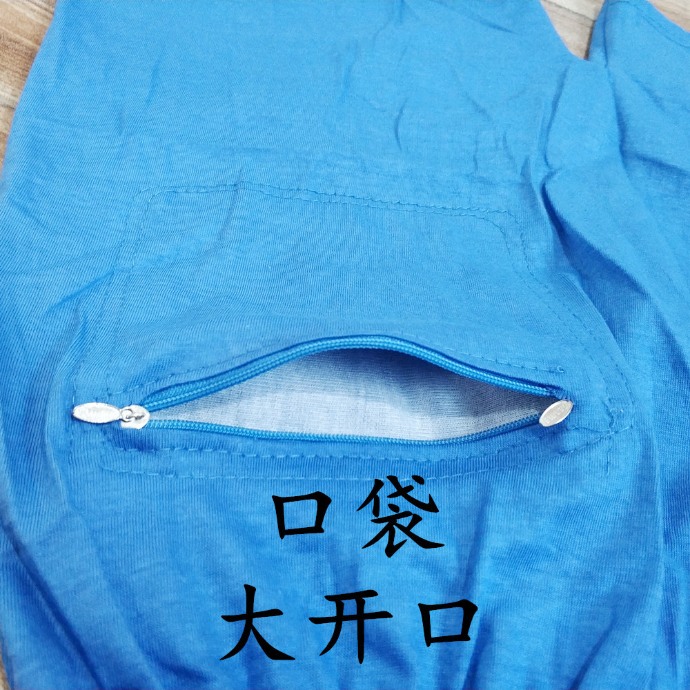 男士防盗内裤拉链带兜有口袋中老年平角纯棉裤头四角短裤高腰内裤