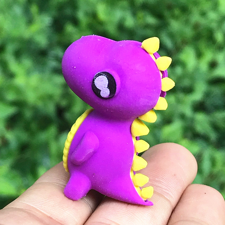 彩色小恐龙创意橡皮擦橡皮铅笔擦卡通可爱橡皮擦儿童用品奖品