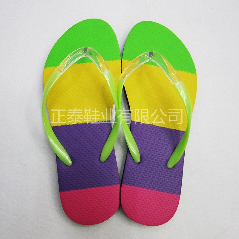 factory customized new gradient color women‘s color matching flip flops beach slippers customizable pattern flip flops