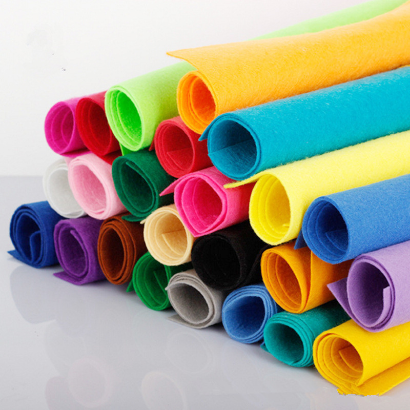 毛毡布供应彩色化纤毛毡布涤纶针刺无纺布化纤彩色毛毡布