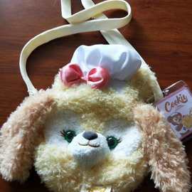 达菲熊新朋友cookie厨师曲奇狗毛绒公仔手提斜挎2用包玩偶斜挎包